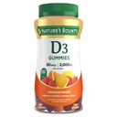 Naturens Bounty vitamin D3 Gummies, vitamin Supplement, støtter immun helse, 50mcg, 2000IU, Blandet frukt flavor, 90 Gummies