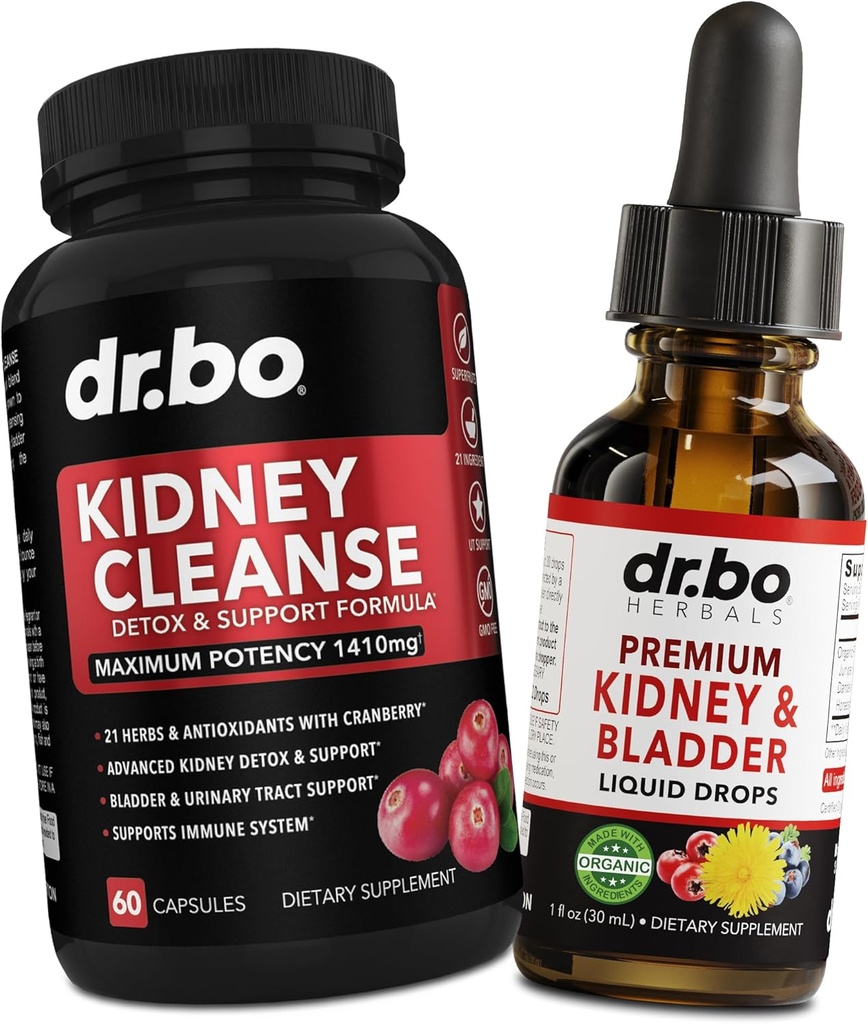 Nyre rengjøring Detox støtte Supplement & Blader Helse Drops - Organic Nyre Blader Supplements Drops & piller Juniper Berry Cleavers Dandelion Cranberry - Nyre Nyre & Urin Tract Supplements