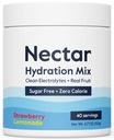 Nectar sukkerfri elektrolyter pulver - organisk frukt ingen sukker eller kalorier - Hydration pulver for dehydrering relief og rehydrering - Keto og Paleo (Strawberry Lemonade 40 Servering Tub)