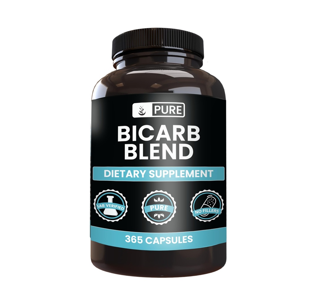 PURE ORIGINAL INGREDIENTS Bikarb blanding (365 kapsler) Ingen magnesium eller Rice fyllstoffer, alltid ren, Lab verifisert