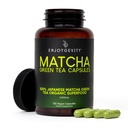 Organic Matcha Grønn Te Capsules - Natural Energy Boost - Ren Gradual Koffein - Japansk Matcha Grønn Te piller - 100% Naturlig Antioksidant - beroligende og avslappende - 120 daglige kapsler - 2.000/mg