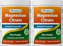 Beste Naturals Magnesium Citrate Powder 1 pund (1 LB (pakke med 2))
