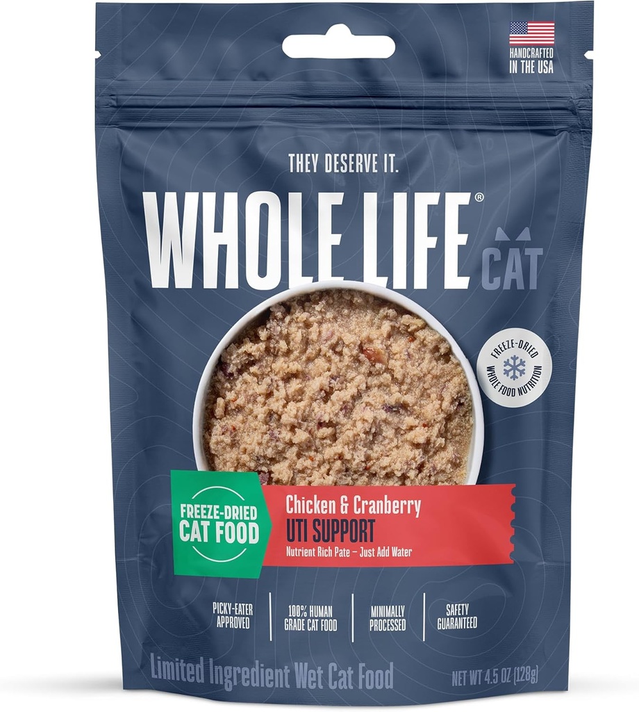 Hele livet Katt Urin Supplement, Feline UTI Remedy & Forebygging, urinveis infeksjonsbehandling - Naturlig tranebær for katter, probiotika for helse og digestiv støtte - 30 dagers forsyning