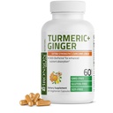 Bronson Turmeric + Ginger Extra styrke felles helse & dialyse støtte med BioPerine, ikke-GMO, 60 vegetariske kapsler