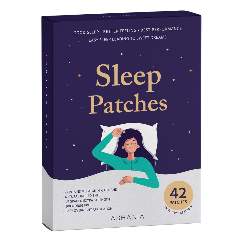 Sleep Patches, søvn patches for voksne, oppgradert søvn patches sett, lett å påføre og behagelig, Premium ingredienser, for menn og kvinner (42 telle (pakke med 1))