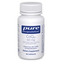 Rene innkapslinger CoQ10 60 mg Koenzym Q10 Supplement for energi, antioksidanter, hjerne- og cellehelse, kognisjon og kardiovaskulær støtte* 60 Kapsler