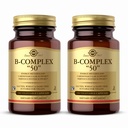 Solgar B-Complex \"50\" - 100 grønnsaker kapsler, pakke med 2 - Energimetabolisme og nervesystem støtte - ikke-GMO, Vegansk, Glutenfri - 200 Total Services