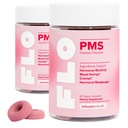 O Positiv FLO PMS Gummies for kvinner - Proactive PMS Relief - Mål Hormonale Breakouts, Bloating, Cramps, & Mood Swings med Chasteberry, Vitamin B6, & Lemon Balm - PMS Gummies (Pack of 2)