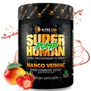 ALPHA LION Superhuman Pump Pre Trening pulver, nootropisk koffein & Stim gratis preworkout Supplement, Nitric Oxid Booster, Muskel Gainer, Energi & Fokus (42 Services, Mango Veniac Flavor)