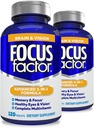 Focus Factor Adults Brain og Vision Supplement, 120 Count- Eye vitamin, Mineral Supplement, Fullstendig Multivitamin med Lutein & Zeaxanthin-Brain Supplement for fokus, Konsentrasjon, minne (2 Pk)