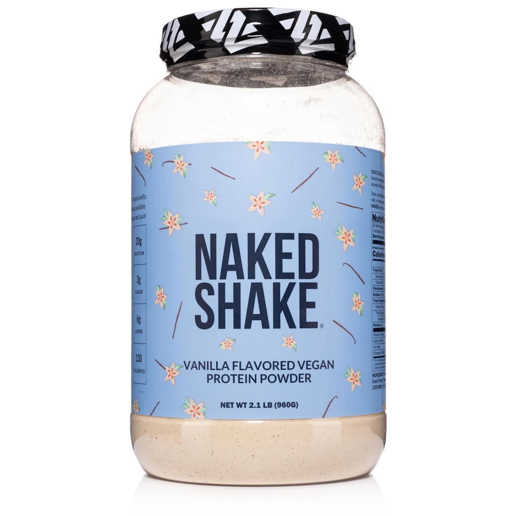 Naken riste - Vanilla Protein pulver - Plantebasert proteinshake med Mct olje, glutenfri, soya-fri, ingen Gmos eller kunstige søtningsstoffer - 30 serveringer