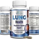 Lung støtte Supplement, Lung Cleanse & Lung Detox Formula, Lung helse støtte for Clear Lungs, behagelig puste, Bronchial helse, 60 kapsler