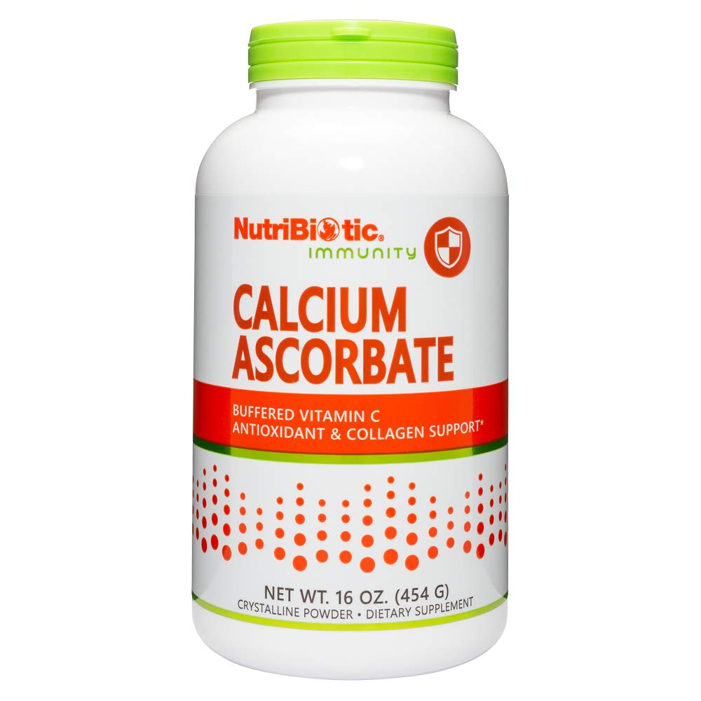 NutriBiotic - Kalsium Askorbat Vitamin C pulver, 16 Oz | essensielt antioksidant og collagen Supplement Buffered med kalsium | Ikke-Acidic & Easier på digestion enn askorbinsyre | Gluten & GMO Gratis