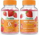 Levelig vitamin D 10000 IU + Beet Root, Gummies Bundle - Great Tasting, vitamin Supplement, Glutenfri, GMO Gratis, Chewable Gummy