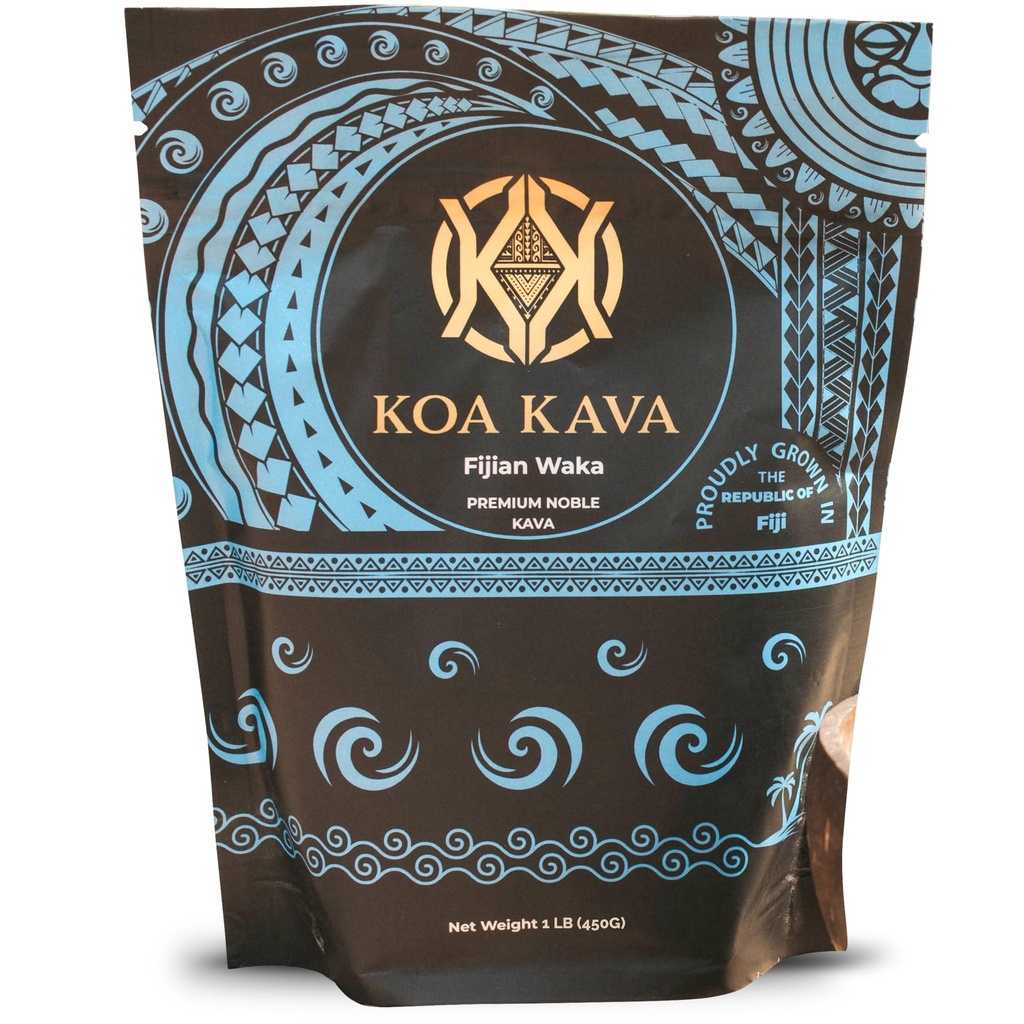 Koa Kava Fiji Kava Powder- Premium Noble Wava Kava Te laget av lateral Kava Root i Savusavu, Fiji. 1 LB, 16 Ounce