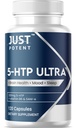 Bare Potent 5-HTP Ultra 200 mg | 120 kapsler - 4-måneders forsyning | for søvn, humør og hjerne helse | Forsterket med  SAM-e og vitamin B6