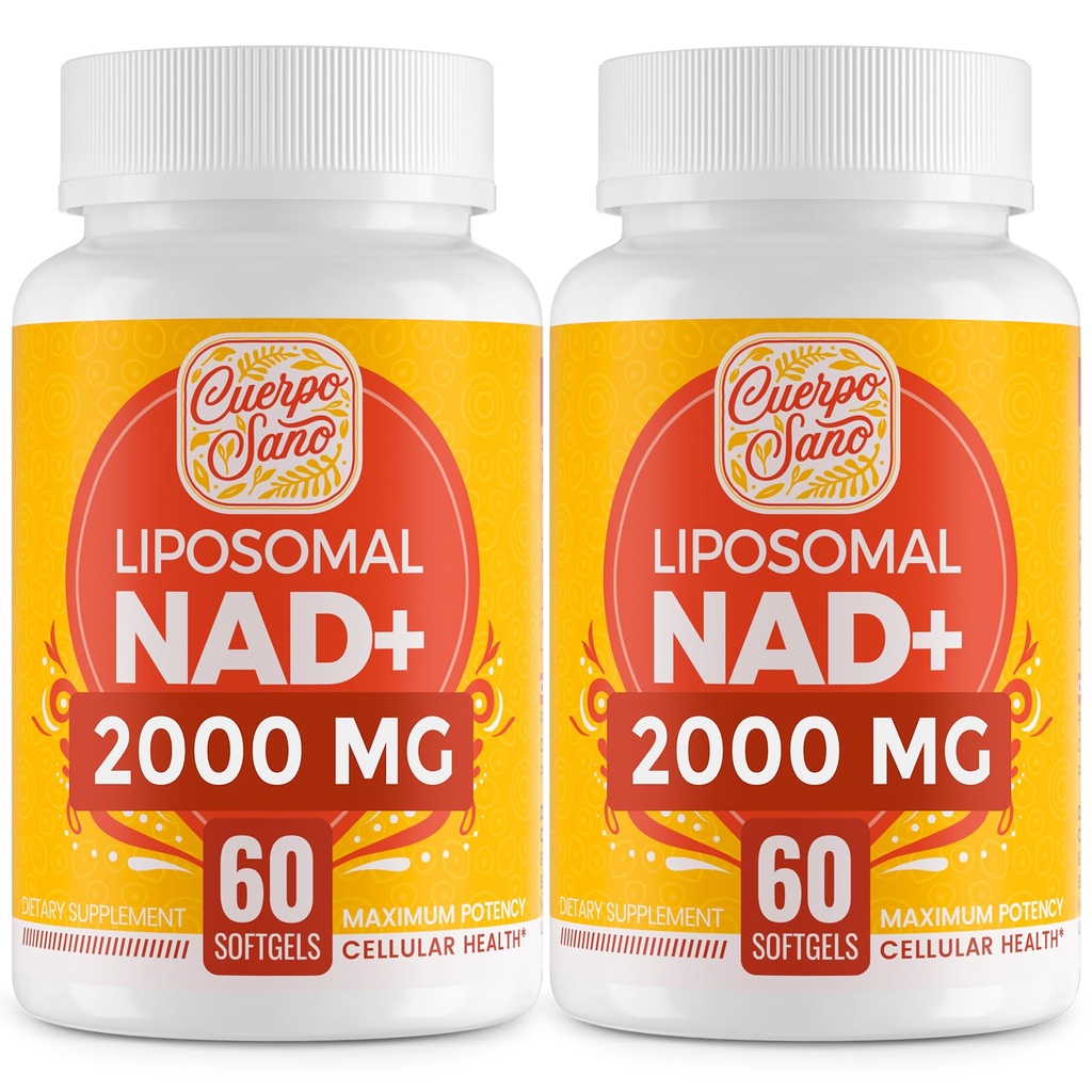 2000 MG NAD Supplement, Liposomal NAD + med høy absorpsjon, mer effektiv enn nikotinamid Riboside, ren og pluss økende kosttilskudd, aldring forsvar, metabolisme og cellulære, 120 mykegels