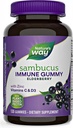 Naturer + Way Sambucus Elderberry Gummies, med vitamin C, vitamin D og sink, immun støtte for barn og voksne, 120 Gummies