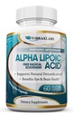 Alpha Lipoic Acid 600mg Kapsler - Ekstra styrke ALA Supplement - Best ren vegetariske kapsler for nervesmerter, hud, ansikt, øye og hjerne øker - Hjelper Sustain Natural Detoxification, ikke-GMO