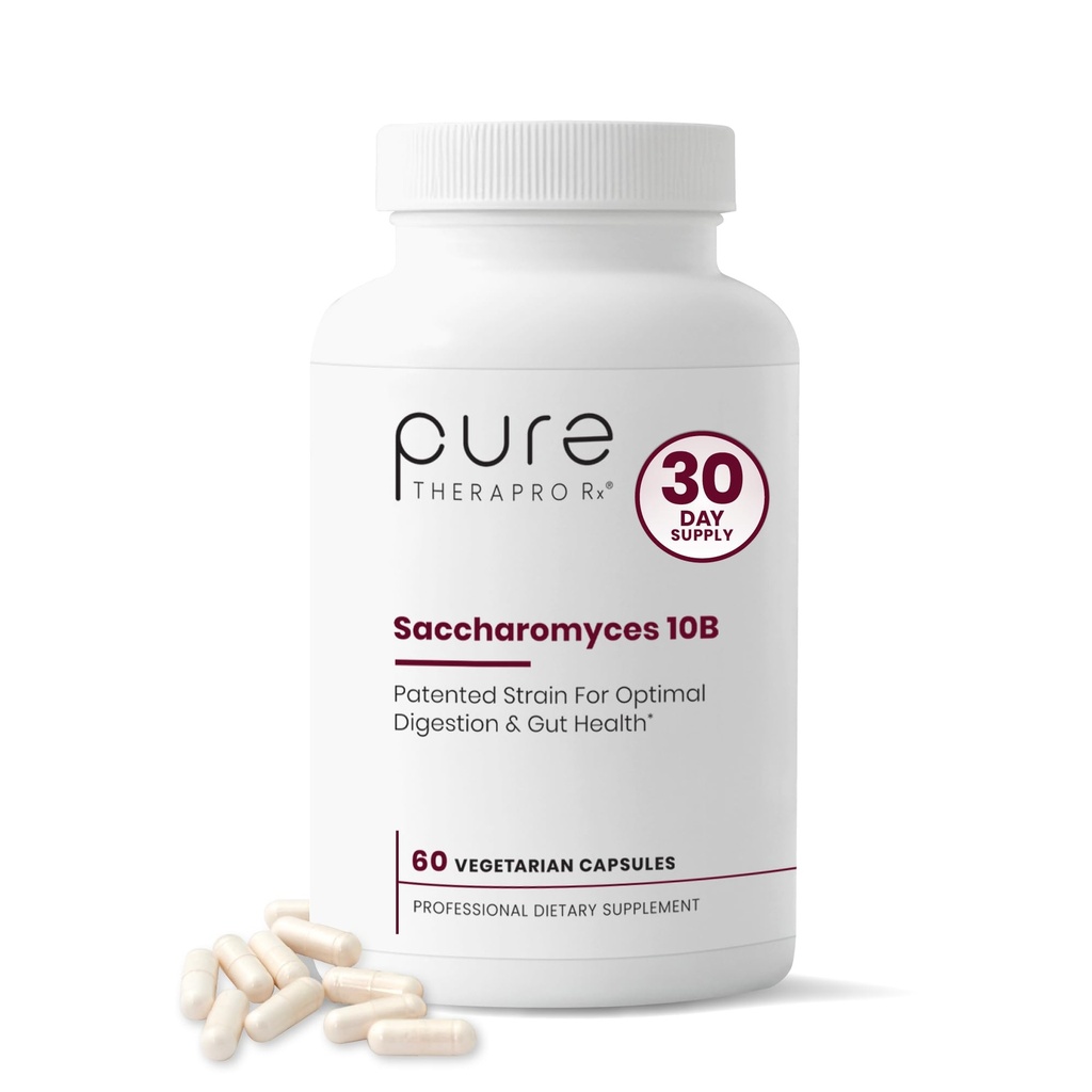 Probiotika 10 milliarder CFU - laget i USA | Ingen fyllstoffer, Patentert Strain: Lynside CNCM I-3799 Probiotika for menn og kvinner | Pure TheraPro Rx - 60 kapsler