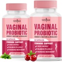NEW AGE Vaginal Probiotika for kvinner med prebiotika, tranebærekstrakt, og en Lactobacillus Probiotiske blanding, støtter sunn pH-balanse, Odor Control, Vaginal Flora - 120 Kapsler