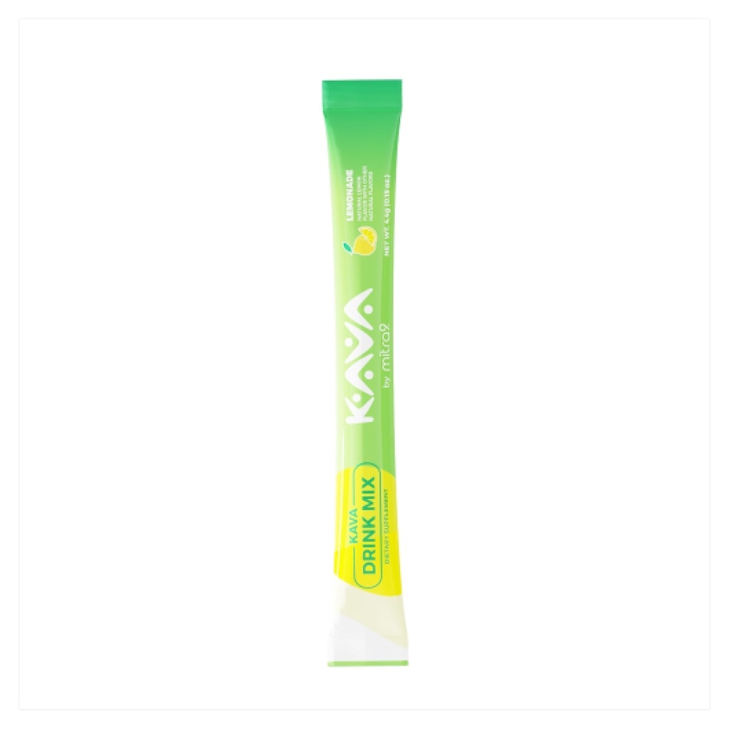 Mitra9 Kava Powder RelaxPak - Lemonade Kava Extract Powder Packets | Mood Enhancer | Plant Basert | Fremmer naturlig ro og klarhet | Easy Open Single-Serving Stick (5)