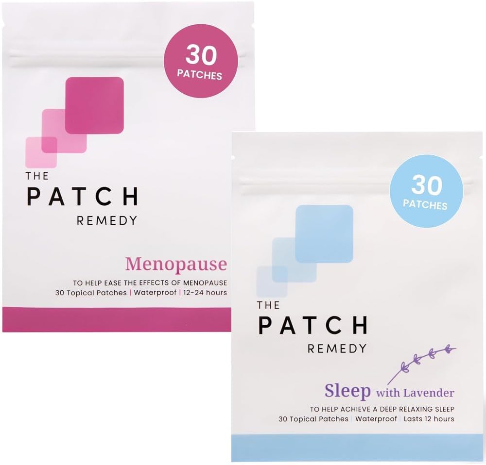 Patch Remedy Hot Flash & Sleep Bundle - Menopause Relief for kvinner og slappe av søvn patch med lavender, transdermal hud lapper Kit for kvinners velvære