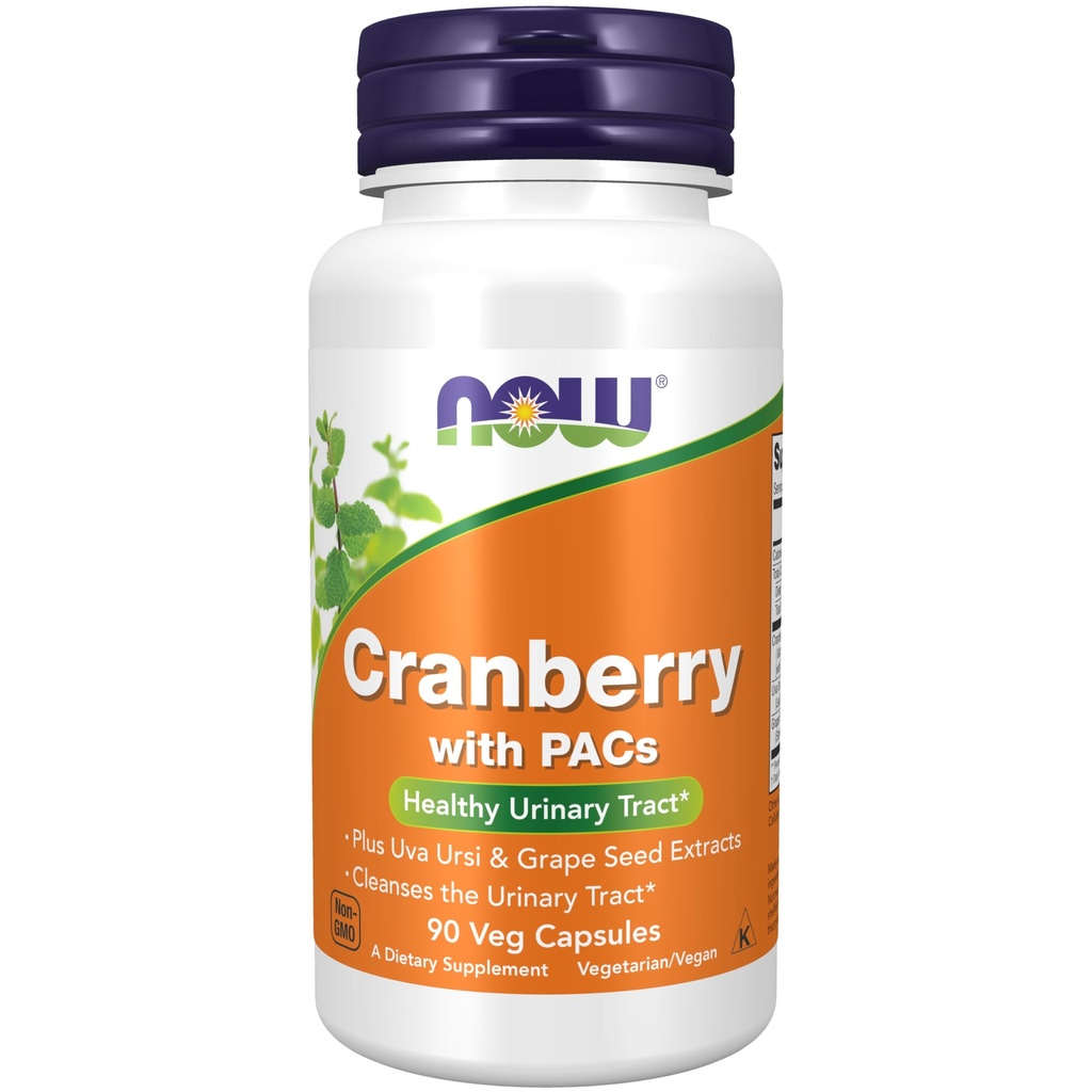 NU Kosttilskudd, Cranberry med PACs, pluss Uva Ursi og Grape Seed Extracts 90 Veg Kapsler