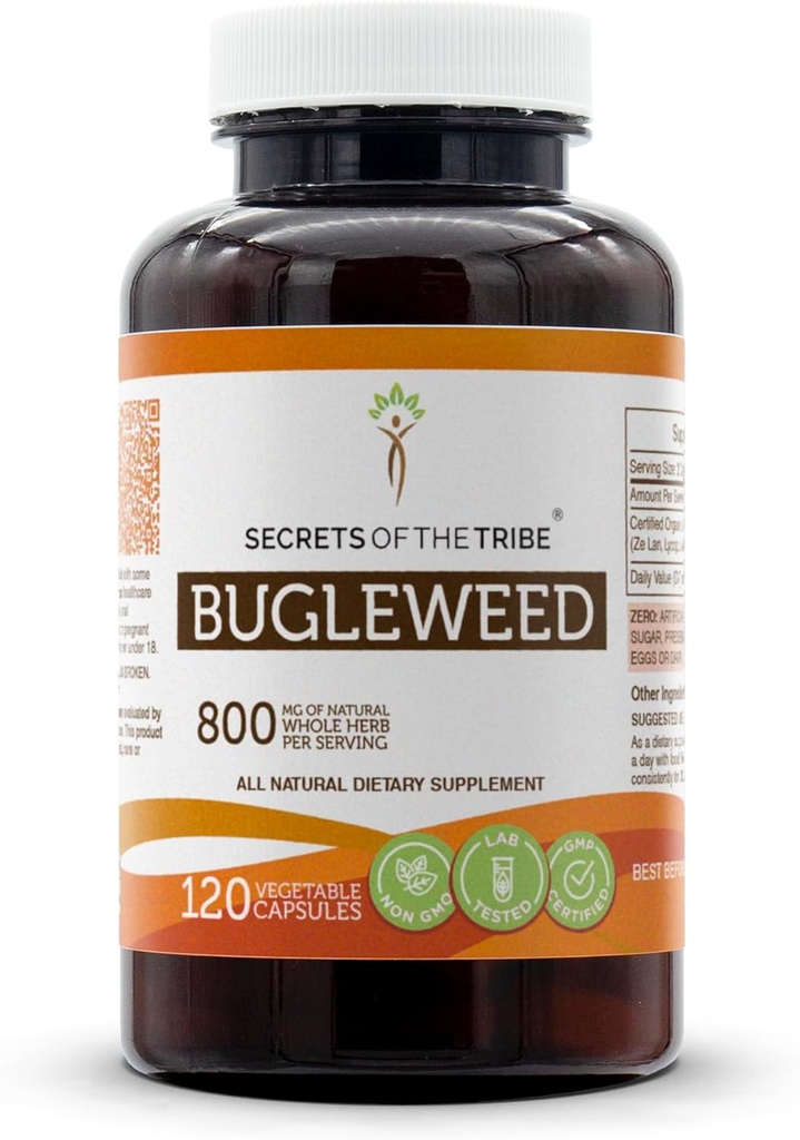 hemmeligheter av Tribe Bugleweed 120 kapsler, 800 mg, Bugleweed (Lycopus Virginicus) tørket Herb (120 kapsler)