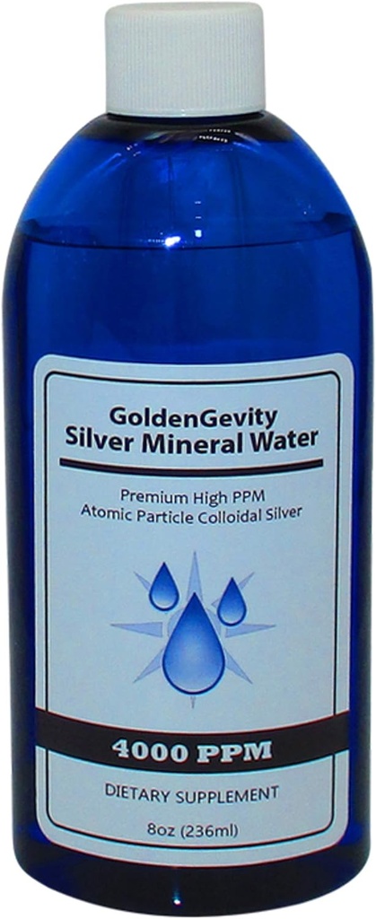 4000 PPM Bioaktiv Atomic Colloidal Silver, 8 oz | Ikke-Toxic, ikke-GMO Trace Mineral Immune Support Supplement