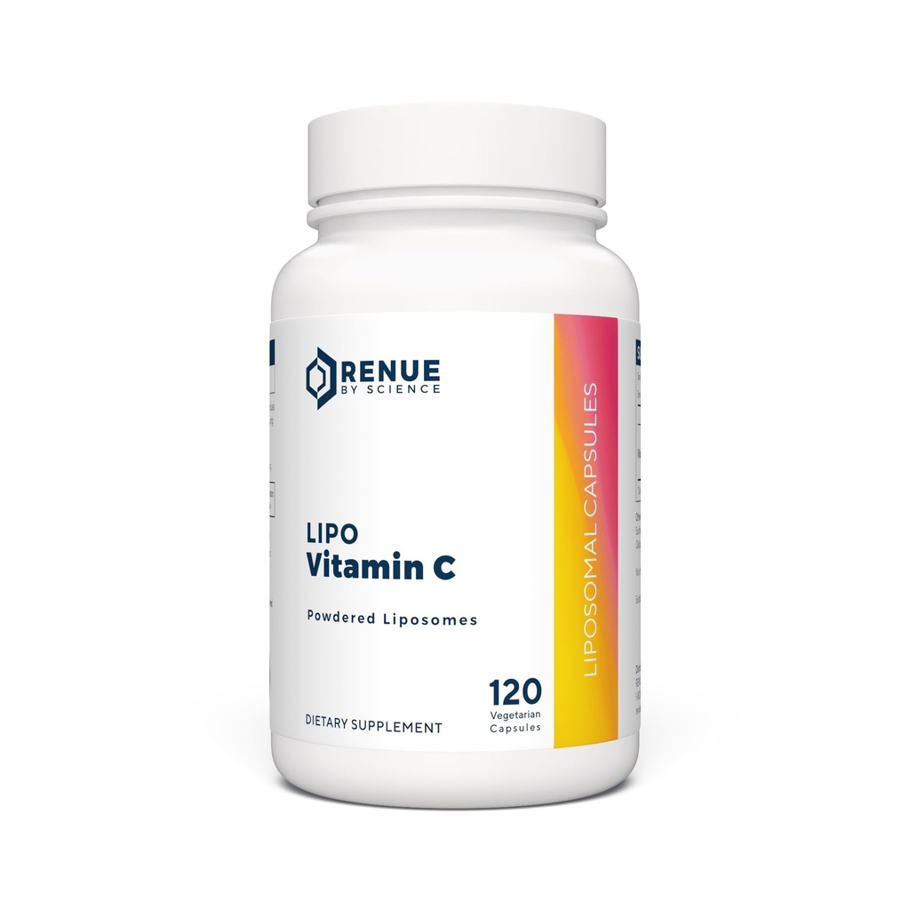 Renue By Science Vitamin C | Høy styrke Liposomal Vitamin C Supplement | 120 vitamin C Kapsler - 500mg VIT C per servering | Ikke-GMO & Allergen Gratis | laget i USA Tredjeparts testet