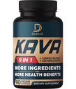 Kava Kava Capsules - 3 måneders levering - 9 urter med Ginkgo Biloba, Ashwagandha Root, Andisk Cocoa, Graviola Leaf, Kamille, Valerian, Lemon Balm & Skullcap - Støtte Mood & Immune - 90 piller