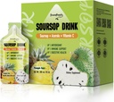 GREENPEOPLE Soursop & Acerola Væske Supplement Drikke, Soursop Bitters Væske, Immunforsterkning Vitamin C Drink, Rask Absorpsjon, Vegansk, Ikke-GMO, 10 Packets