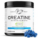 Muskel Fest Kreapure Kreatin Monohydrat pulver, Vegansk Keto Vennlig Glutenfri, Muskel Recovery Supplement og stolt Kreatin for muskelvekst, Flavored Kreatin, Naturlig blå bringebær, 300g
