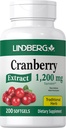 Lindberg Cranberry piller for kvinner | 1200mg | 200 Softgels | Tradisjonell urt | Ekstrakt Supplement | Ikke-GMO, Glutenfri