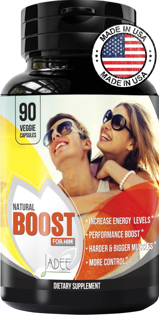 Jadee naturlig mannlige Enhancement Supplement - Øke 2 - i 60 dager utvidelse og mannlige forbedringer piller, fremme størrelse, styrke, energi, utholdenhet, siste langere Erect støtte, Testosteron Booster for menn