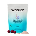 Wholier Magnesium Glycinat, Tart Cherry Juice, Chelated Kalsium. Roende nattedrink. Naturlig støtte for søvn, stress + avslapning. Nattmineraler. (30 Serveringer)
