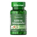 Puritans stolthet KSM-66 Ashwagandha® 450 mg, høyt konsentrert kosttilskudd for stress relief, Mood Enhancering og minnestøtte, 1 måneds forsyning, 60 kapsler