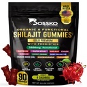 3200 MG ren Himalayan Shilajit Gummies organisk for menn og kvinner med probiotika og magnesium Ashwagnadha Chaga Turmeric Fulvic Acid 105+ Trace Minerals I Vegan Non-GMO I Lab Testet I 90 Count