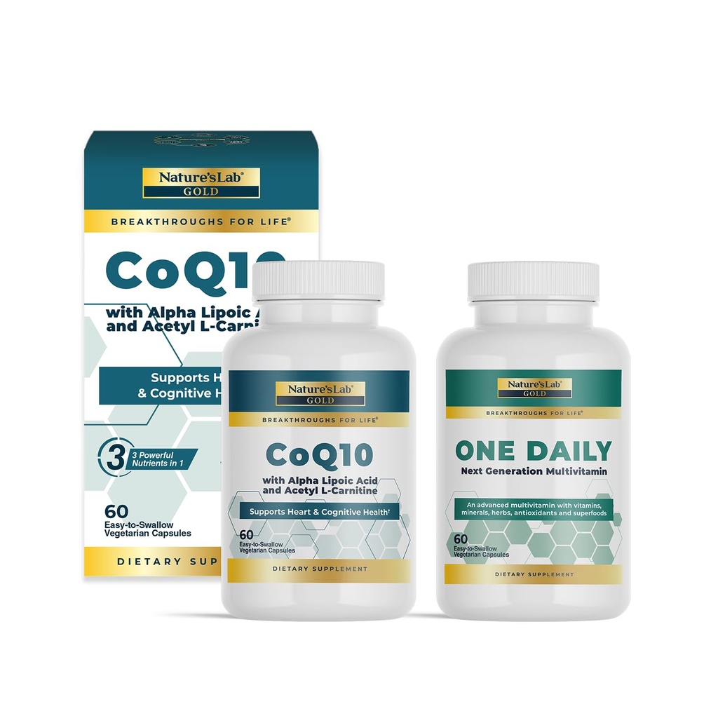 Naturens Lab CoQ10 + Alpha Lipoic Acetly L Carnitin & One Daily Multivitamin