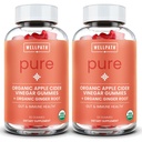 WellPath Pure ACV Gummies (2 Pakke) - Apple Cider Vinegar med mor - USDA Organic Gummy med Ginger for Gut Health