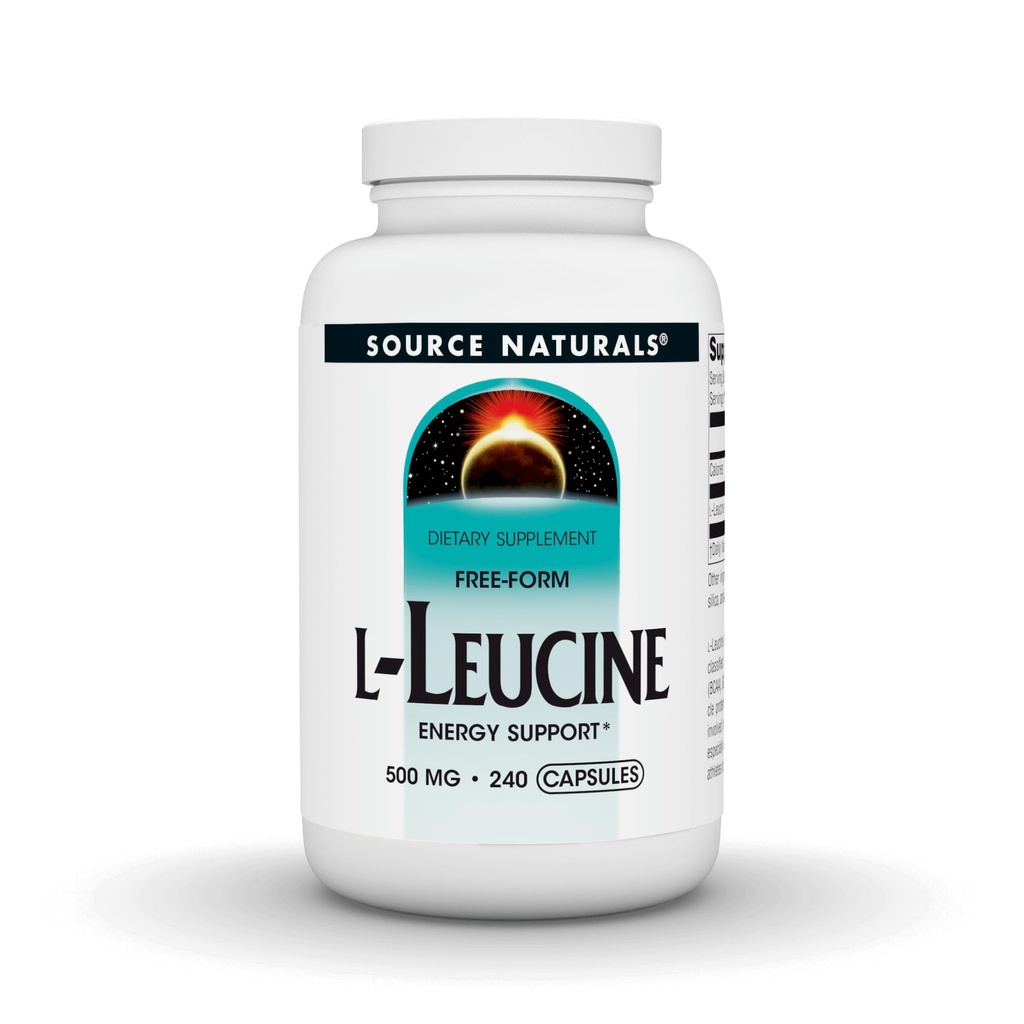Kilde Naturals L-Leucine, Energistøtte*, En gratis form Essential Aminosyre Supplement for energistøtte - 240 kapsler
