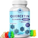 Quercetin Gummies - Quercetin med Bromelain vitamin C + sink vitamin D3 - Chewable Quercetin 900mg Supplement - Quercetin for barn og voksne (1)