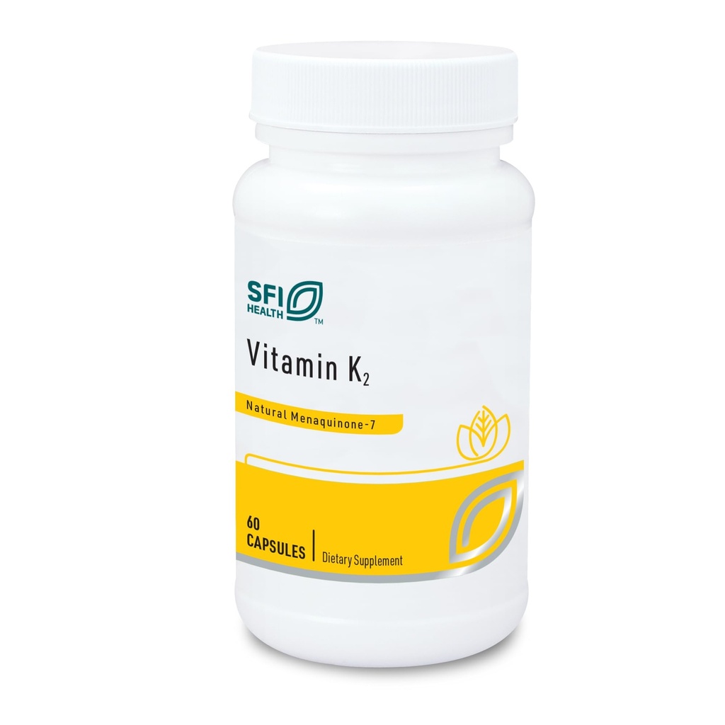 Klaire Labs SFI Helse Vitamin K2-50 Mikrogram som Menaquinon-7 MK-7, Ingen soya, Gluten eller Dairy (60 kapsler)
