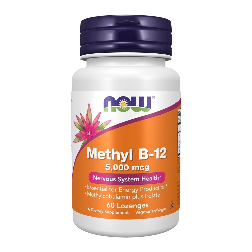 NU Mattilskudd, Metyl B-12 (Metylkobalamin) 5000 mhg, nervesystem helse*, 60 Lozenges