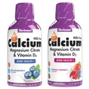 BlåBonnet ernæring flytende kalsium Citrat Magnesium Citrat, Vitamin D3, Bein Helse, Glutenfri, Soya Gratis, Melkfri, Kosher, Blåbær og Blandet Berry Combo
