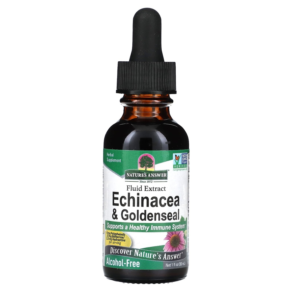 Naturens svar Enchinacea & Goldensel | Støtter et sunt immunsystem | Super konsentrert ren ekstrakt | alkohol-fri, glutenfri, vegansk og kosher sertifisert 1oz