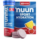 Nuun Sport Electrolyte Tabletter med magnesium, kalsium, kalium, klorid og natrium, Glutenfri & Vegan, Frukt Punch, 4 Pack (40 Serveringer totalt)