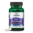 Swanson Zink Picolinat - Mineral Supplement Fremme prostate helse, visjon helse, og immun støtte - Foretrukket form av Chelated Sink - (60 kapsler, 22 mg hver)