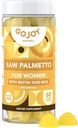 Saw Palmetto Gummies - 500mg Sag Palmetto for kvinner med 5000mcg Biotin & 10mg sink - Ikke-GMO, Sukker, Gluten & soya-fri, Vegansk - 3rd-Party Lab Testet, 30-dagers Supply, 60 Chewable Gummies